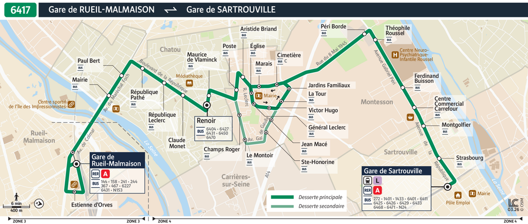 Bus line route 6417