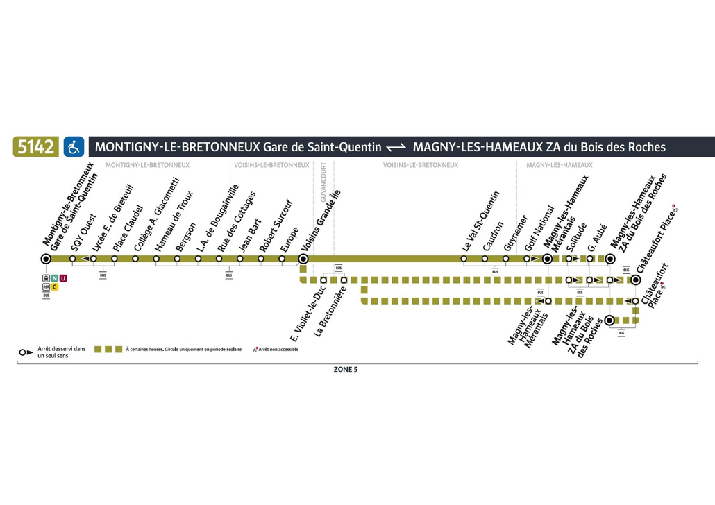 Bus line route 5142