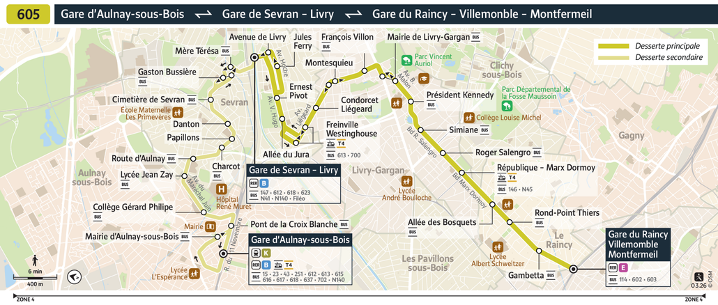 Bus line route 605